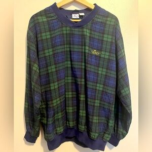 Vintage 90s Fairway Sport Men's Golf Pullover Windbreaker Preppy  Tartan Plaid